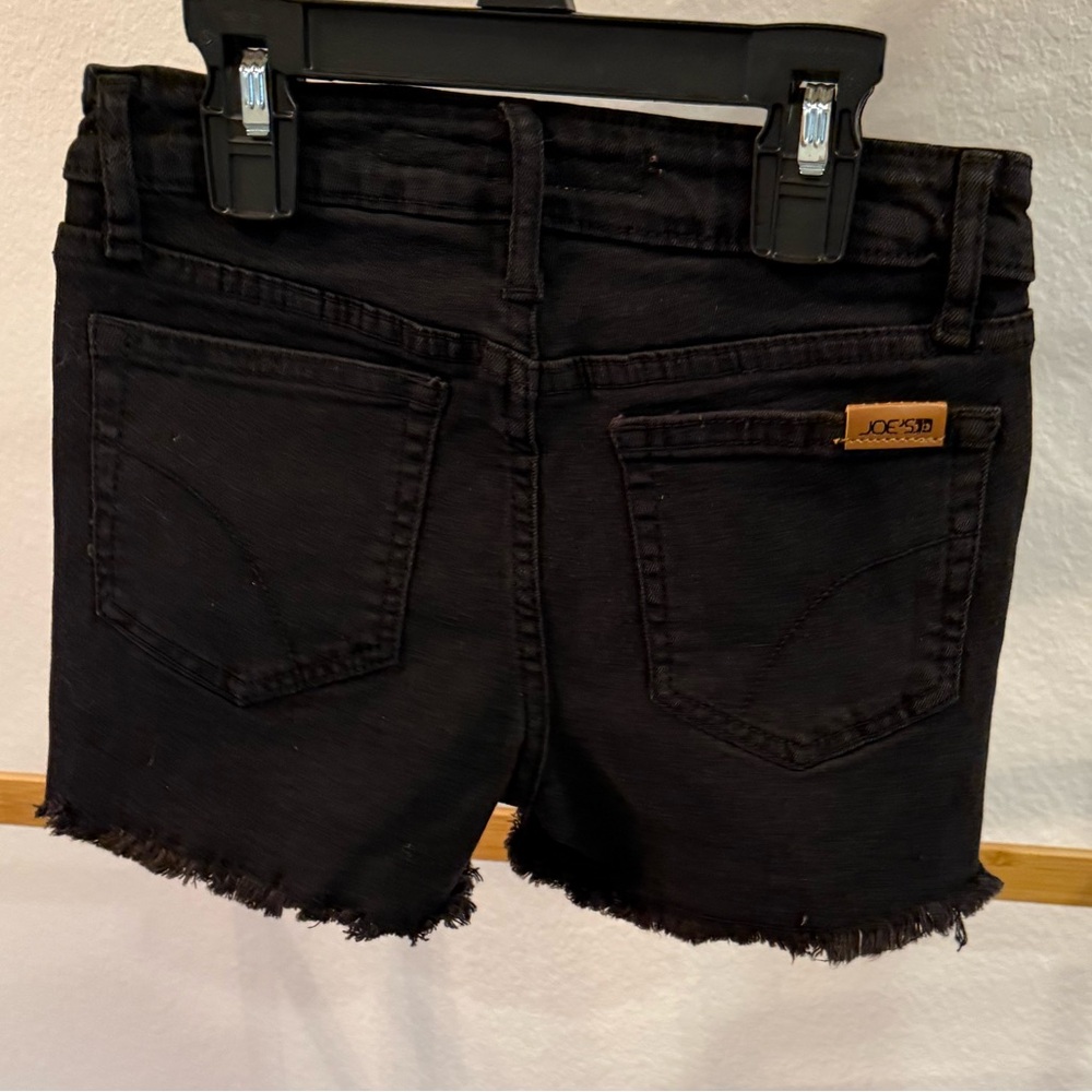 Girls Joe's Jeans Black Distressed Denim Shorts, Size 10 but runs small!